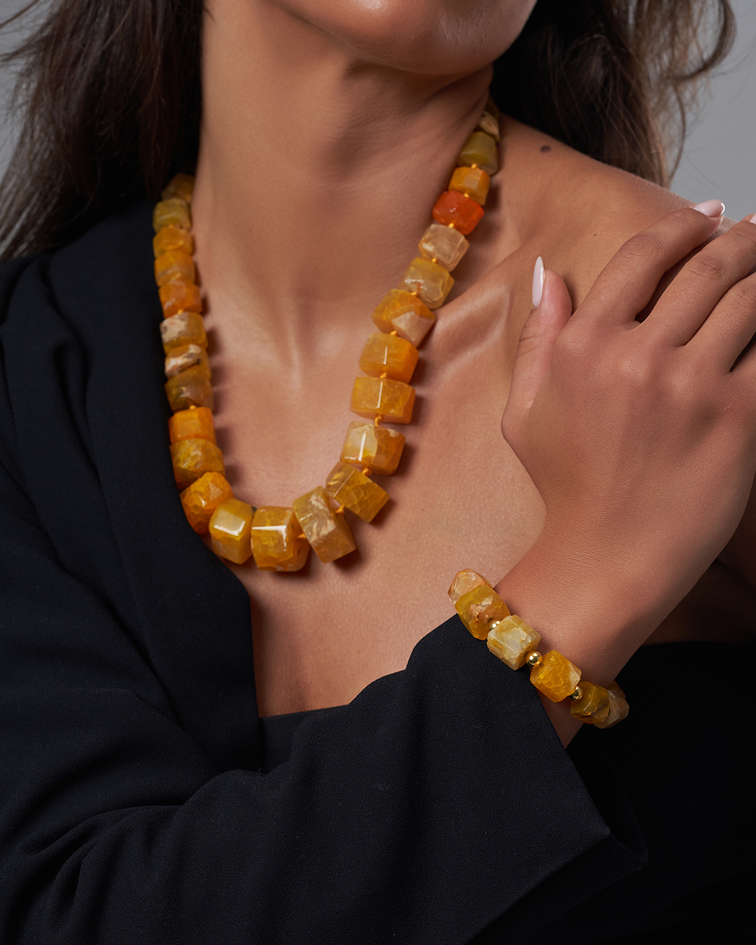 Yellow bulky Necklace