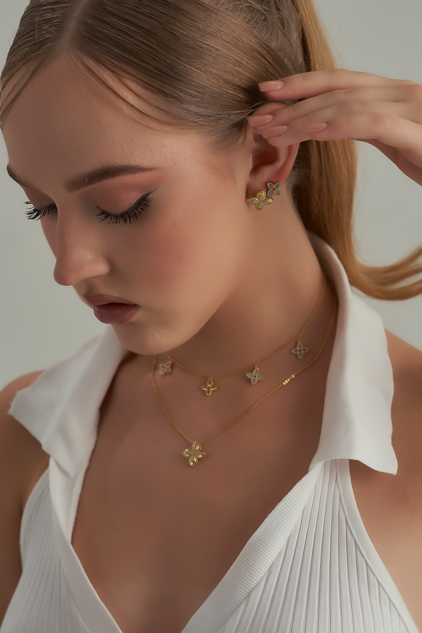 Baby blue van-cleef set