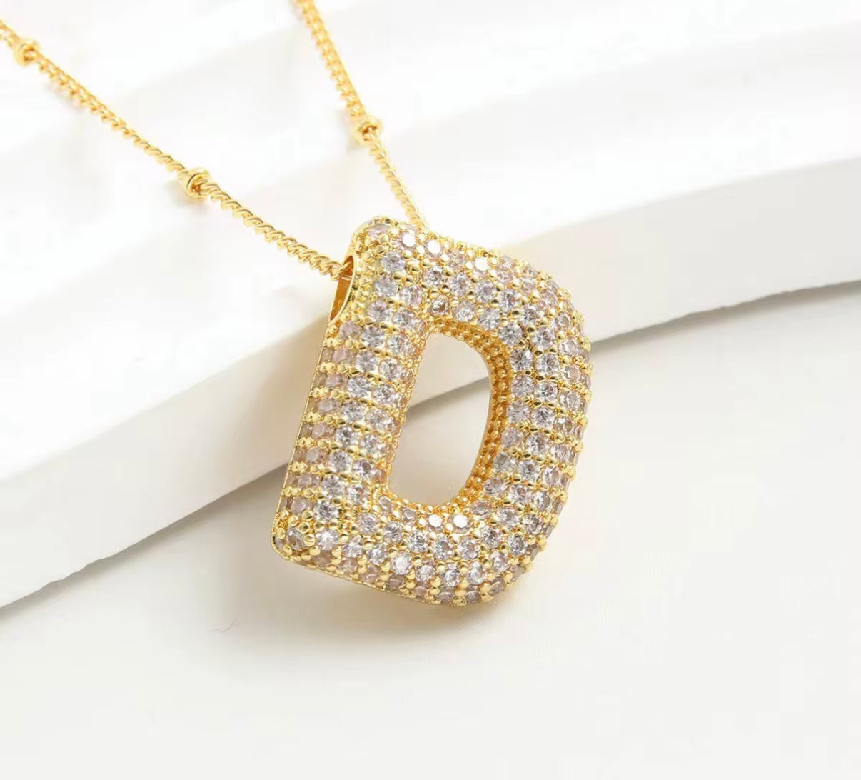 Bubble zircon letters