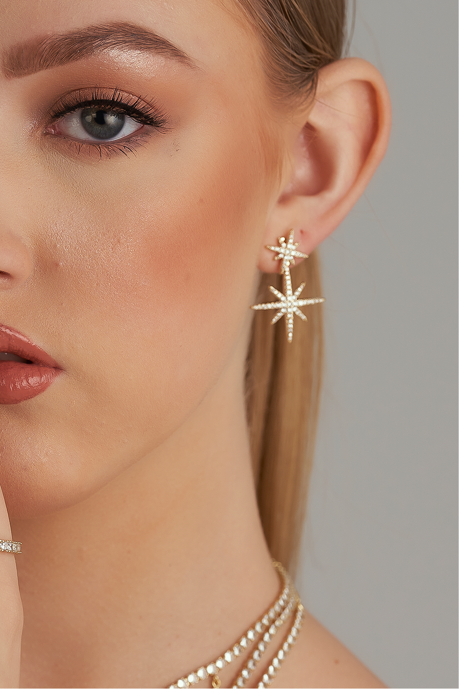 Double star earrings