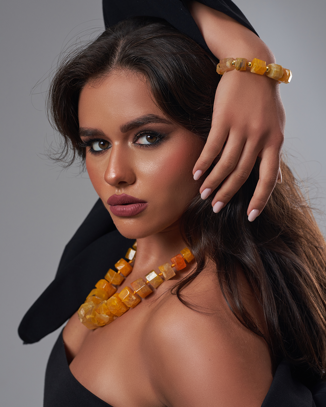 Yellow bulky Necklace