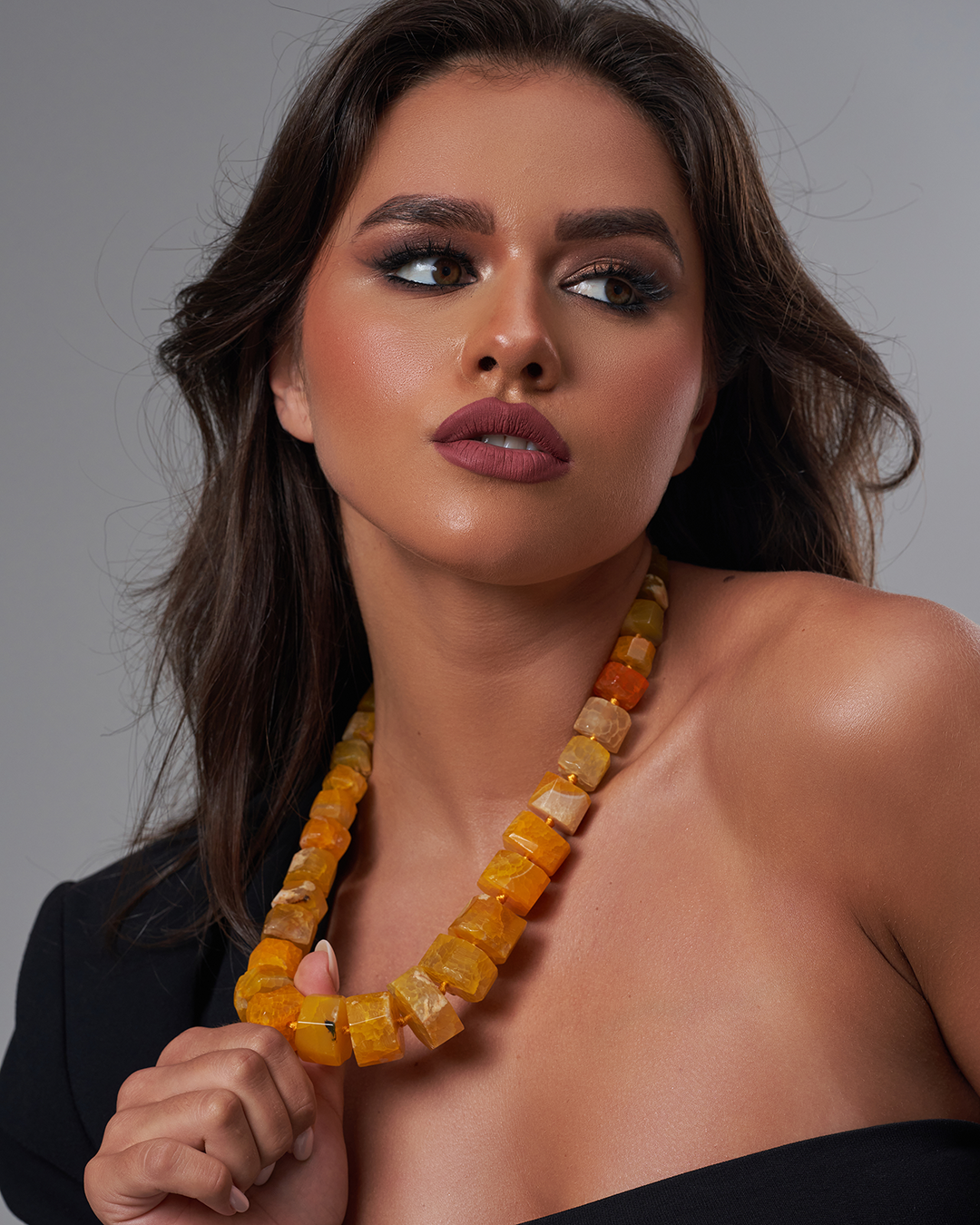 Yellow bulky Necklace