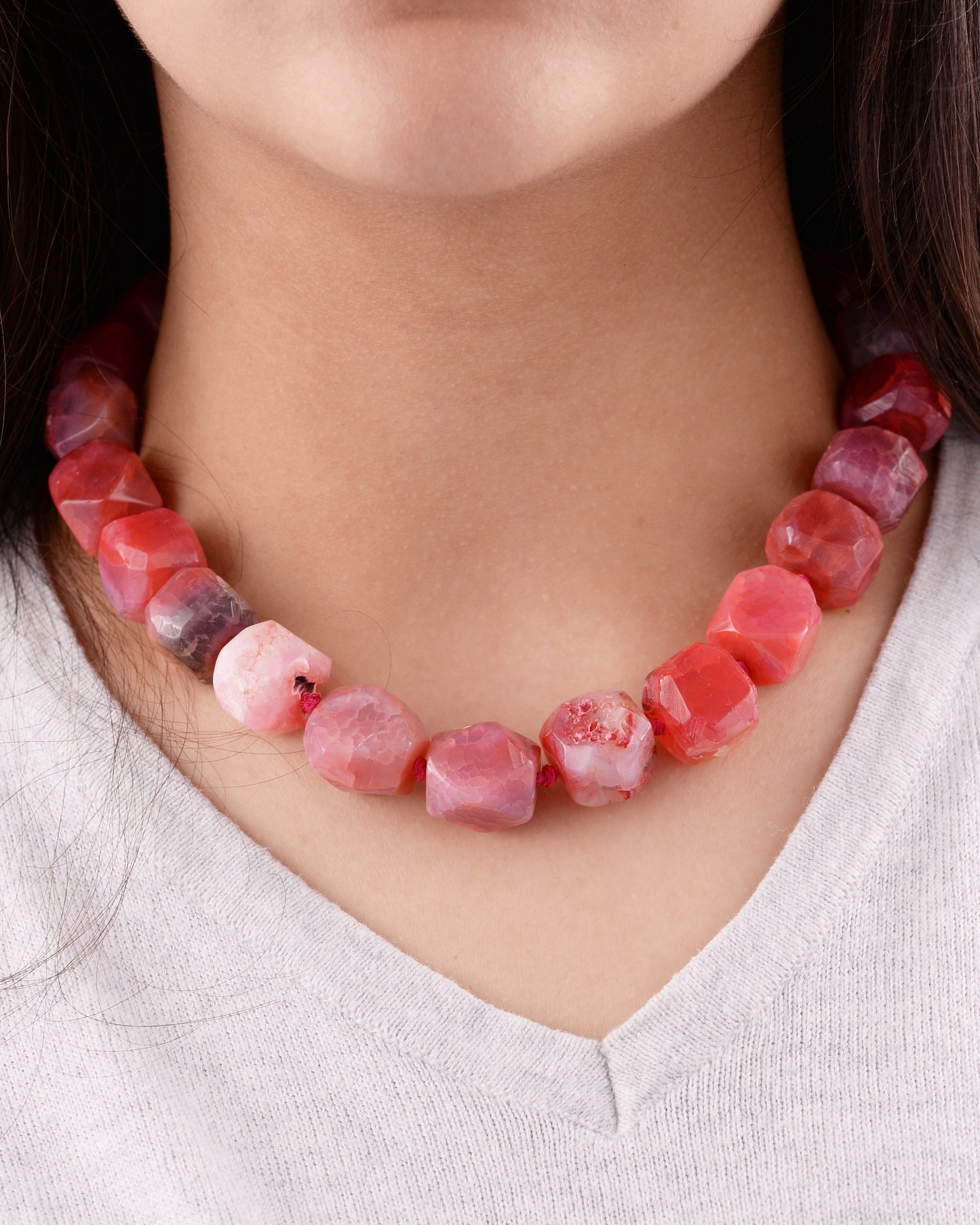 Chunky pink necklace