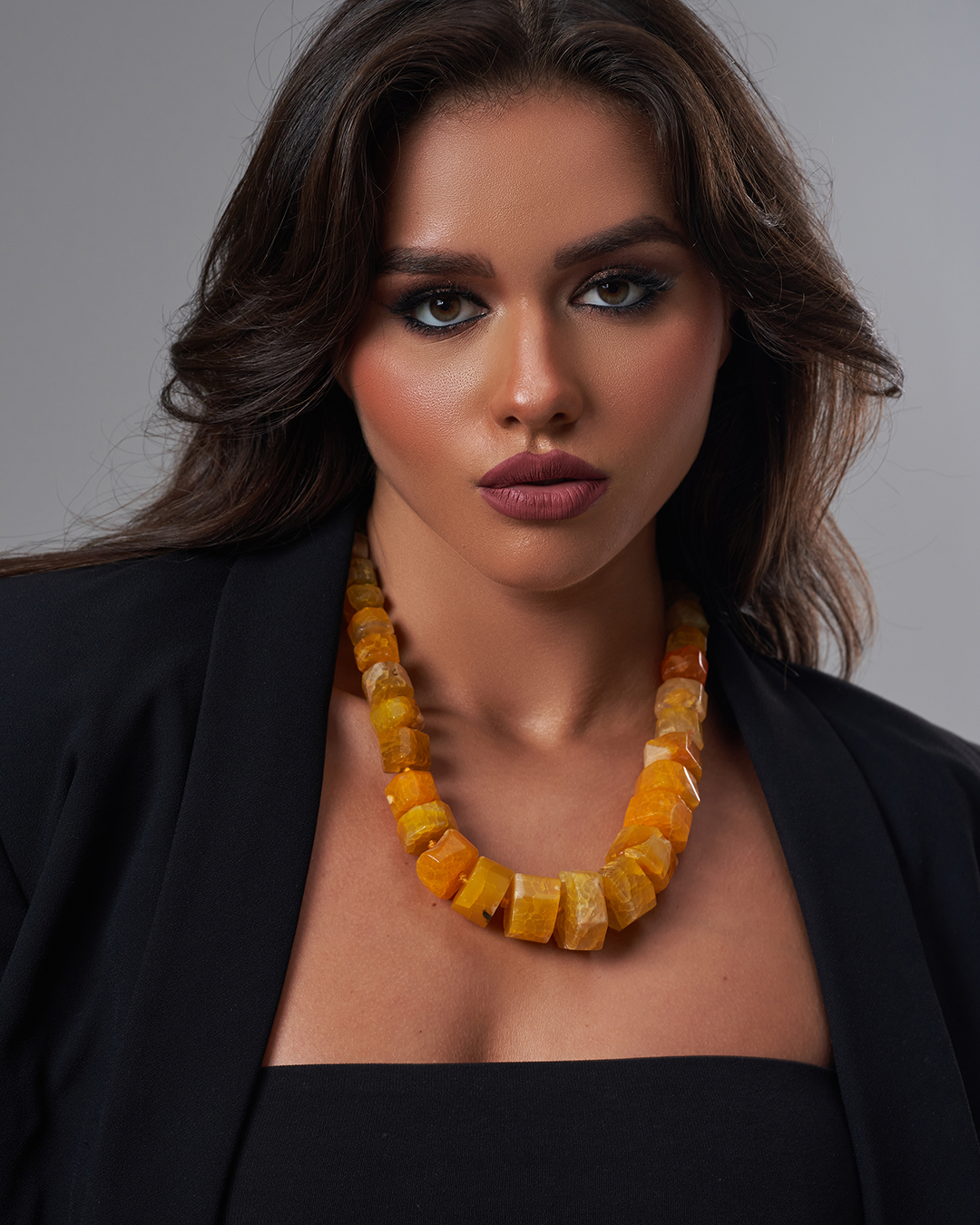 Yellow bulky Necklace