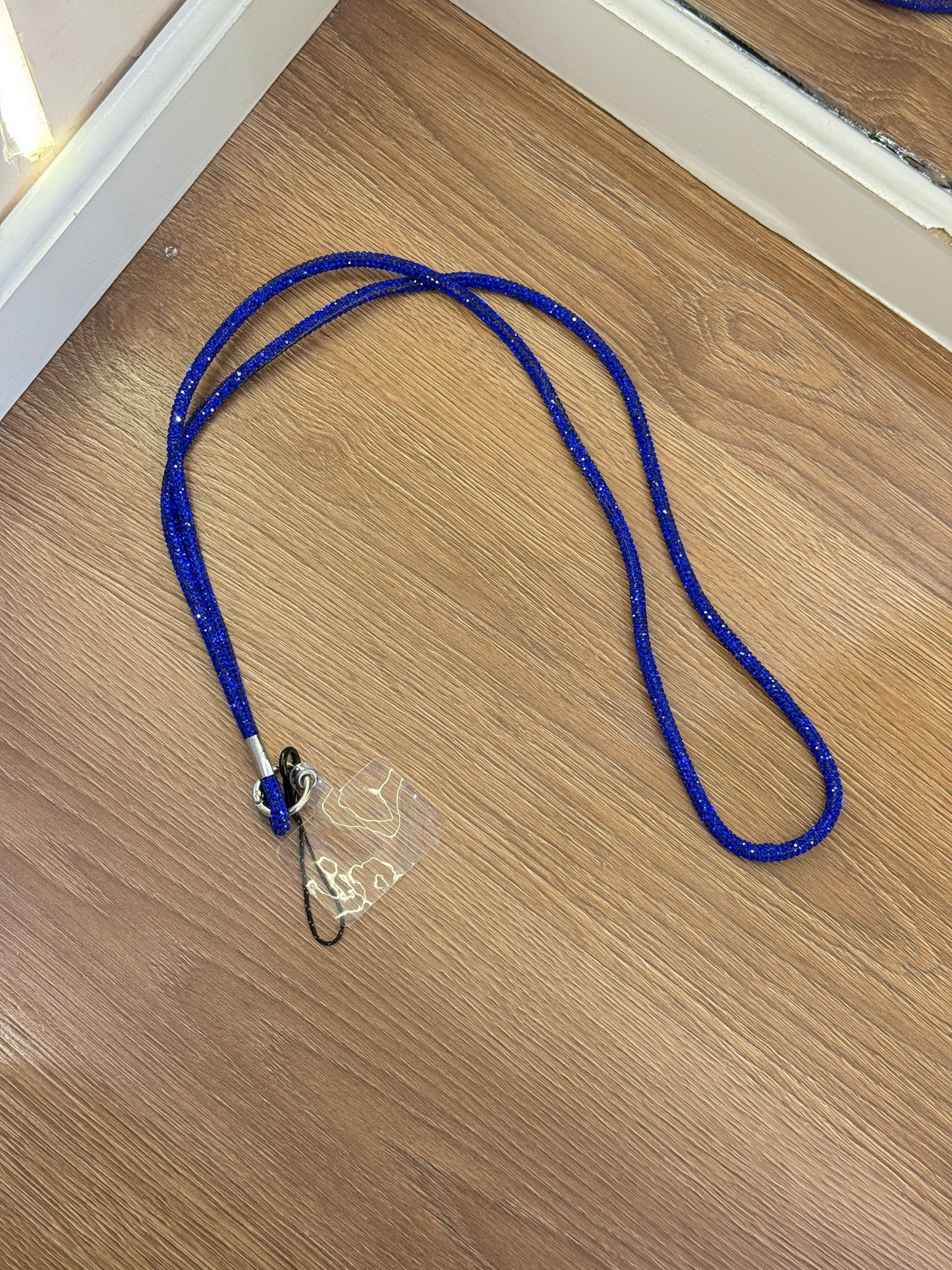 Blue glitter mobile cord