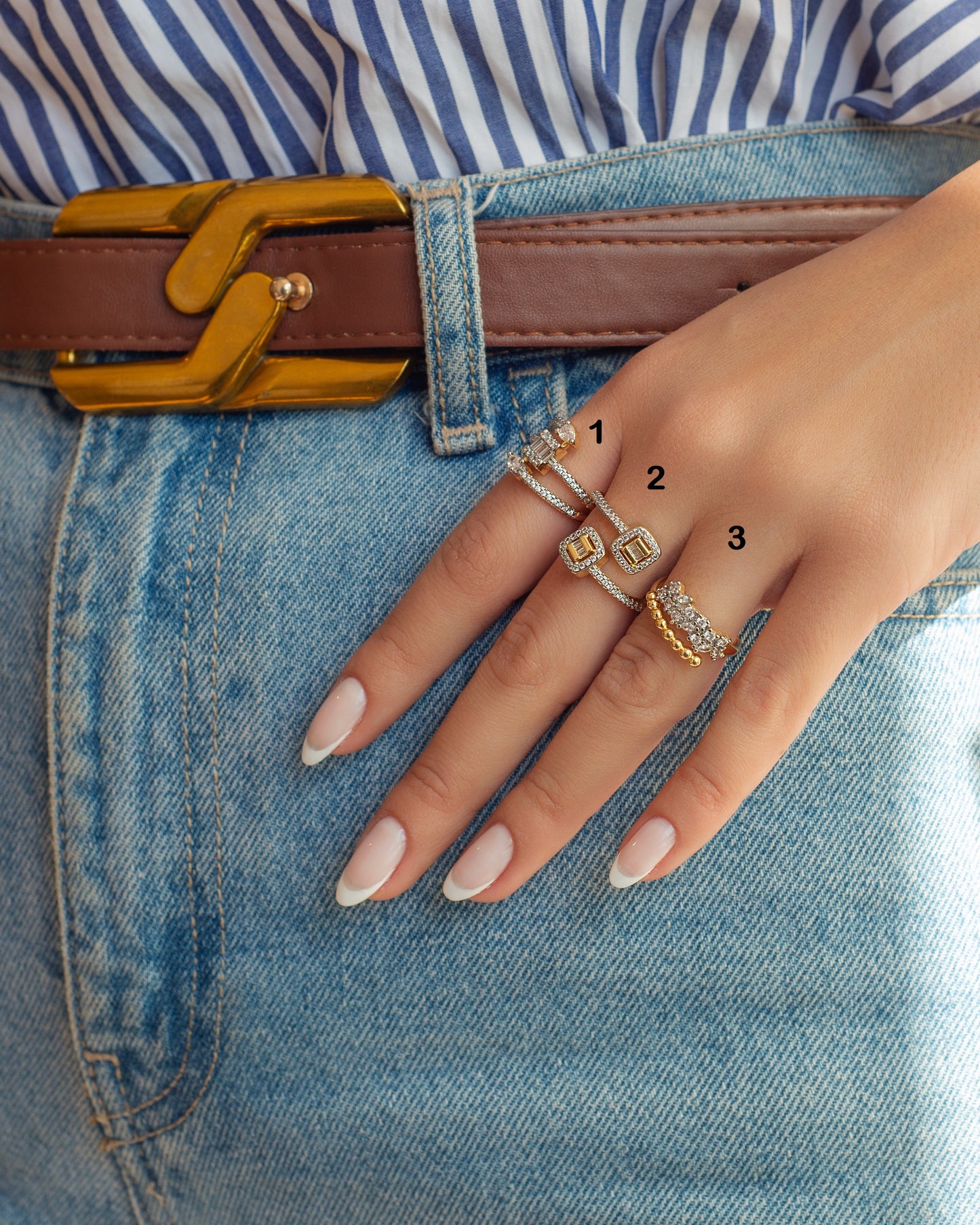 Sliver & gold rings