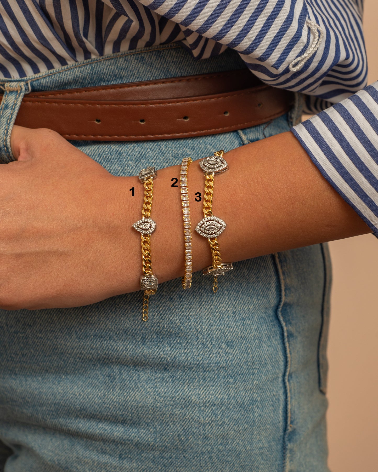 Silver & gold - Tennis bracelets