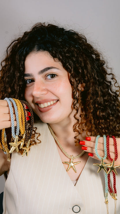 Starfish rope necklace