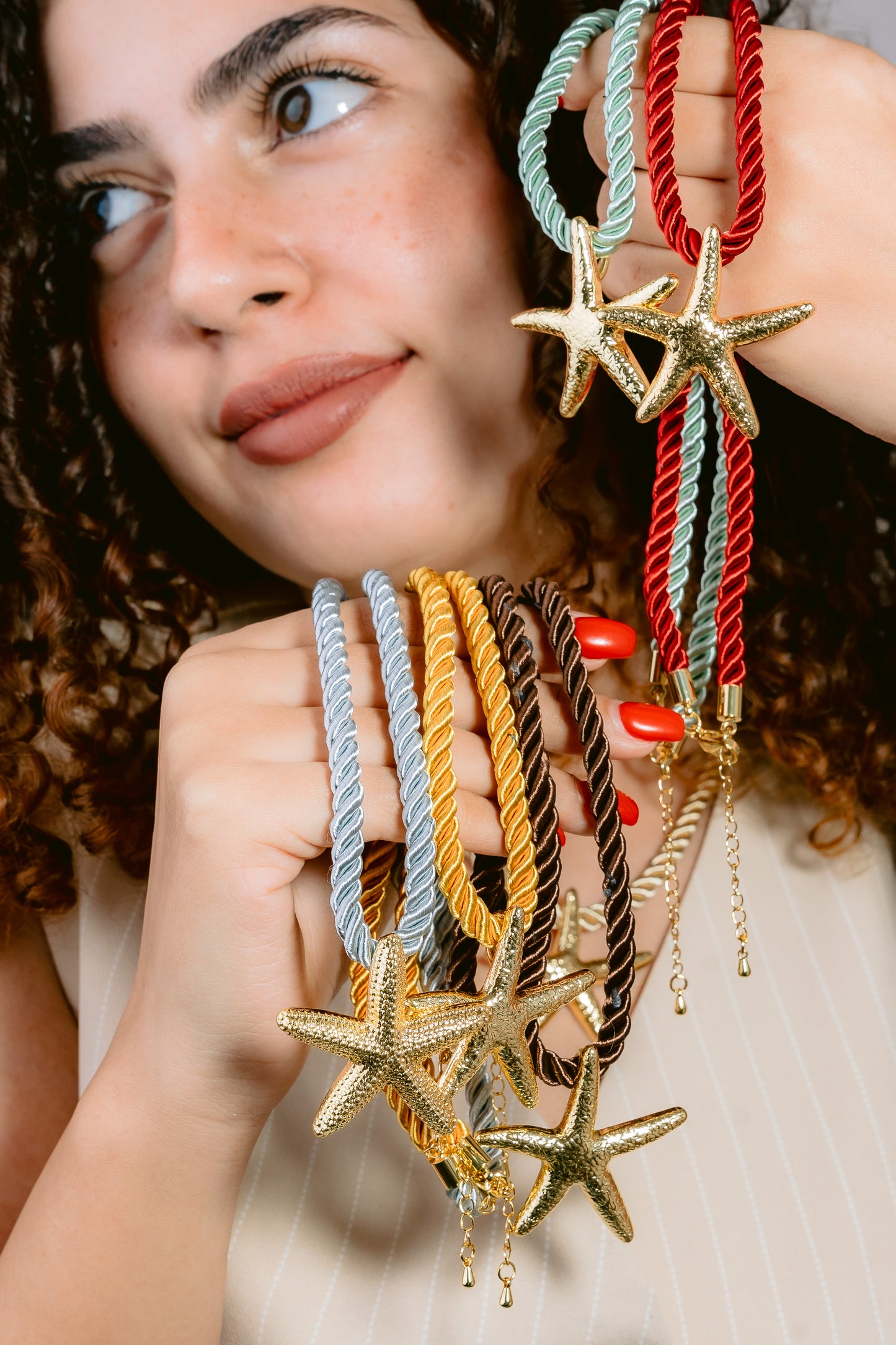 Starfish rope necklace