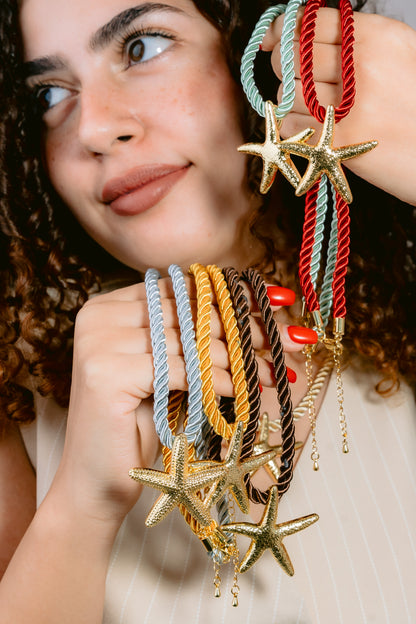 Starfish rope necklace