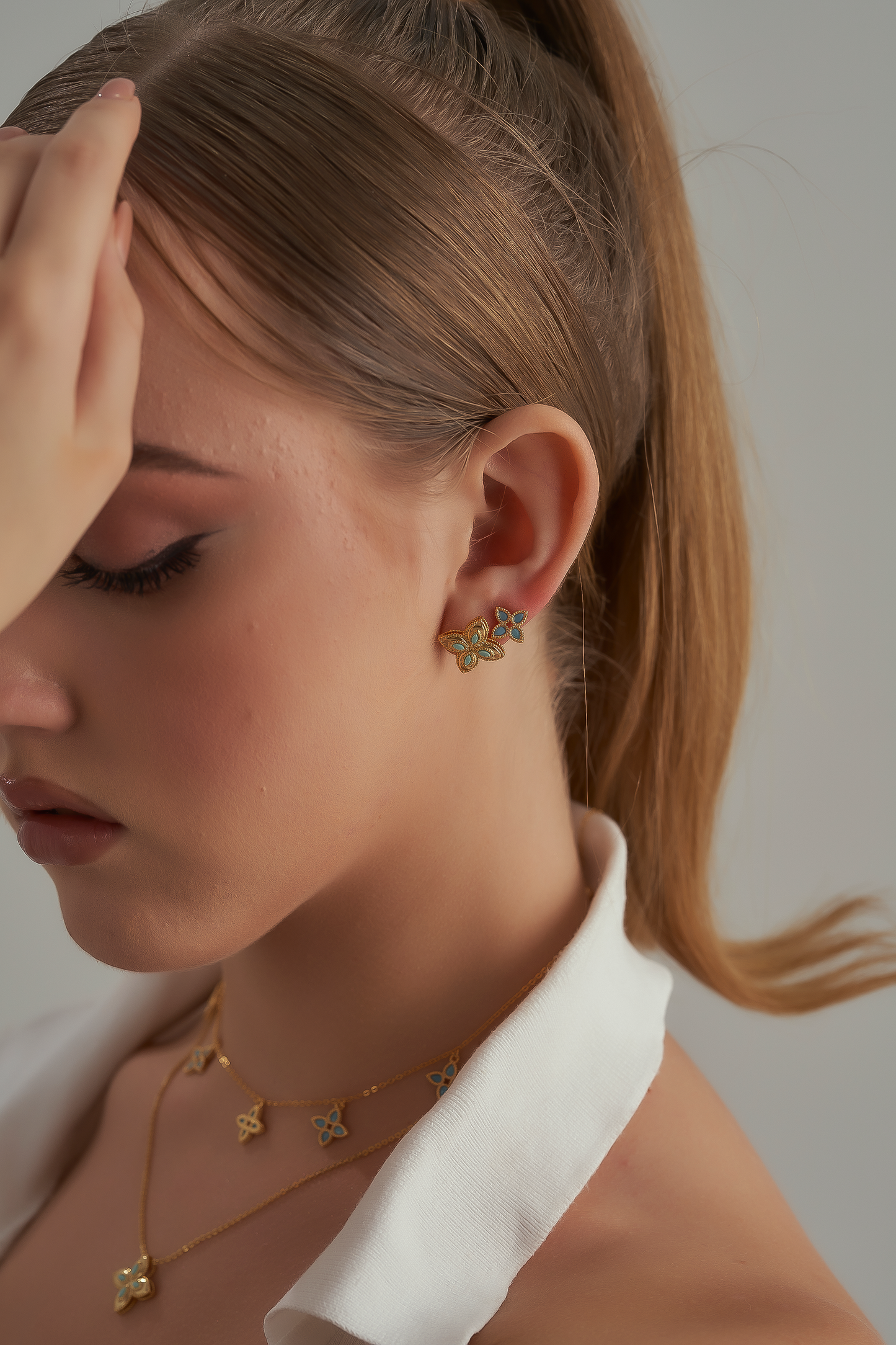 Baby blue van-cleef set