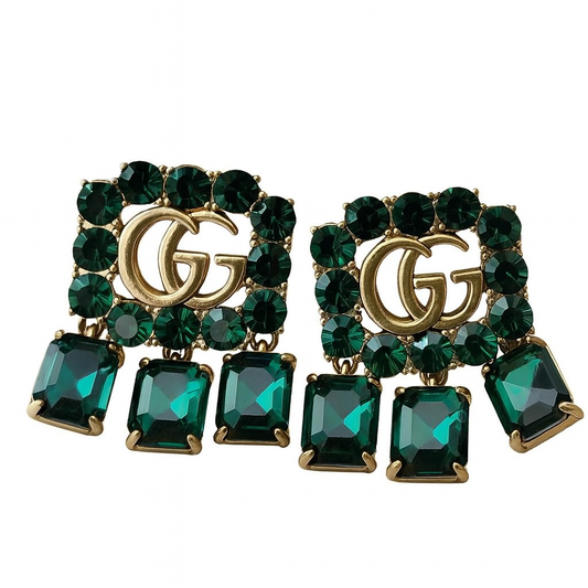 Green Gucci earrings