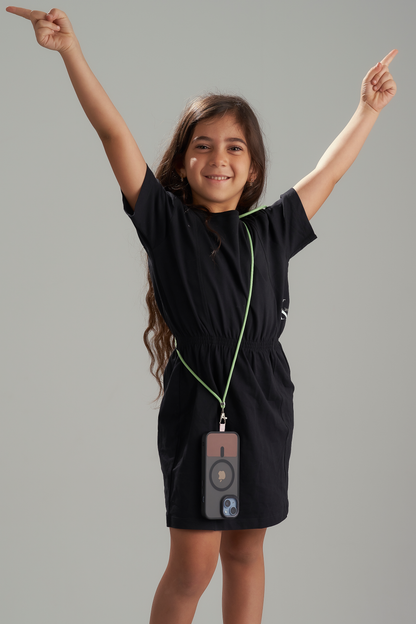 Green kids mobile cord