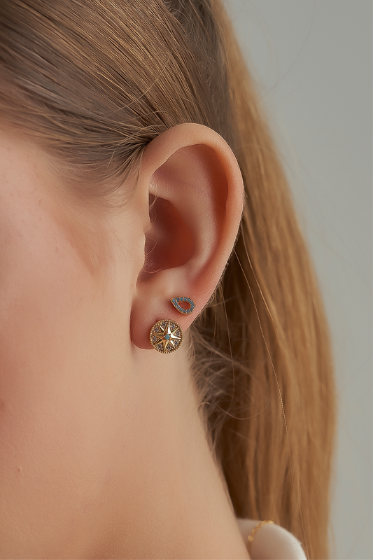 Baby blue earrings