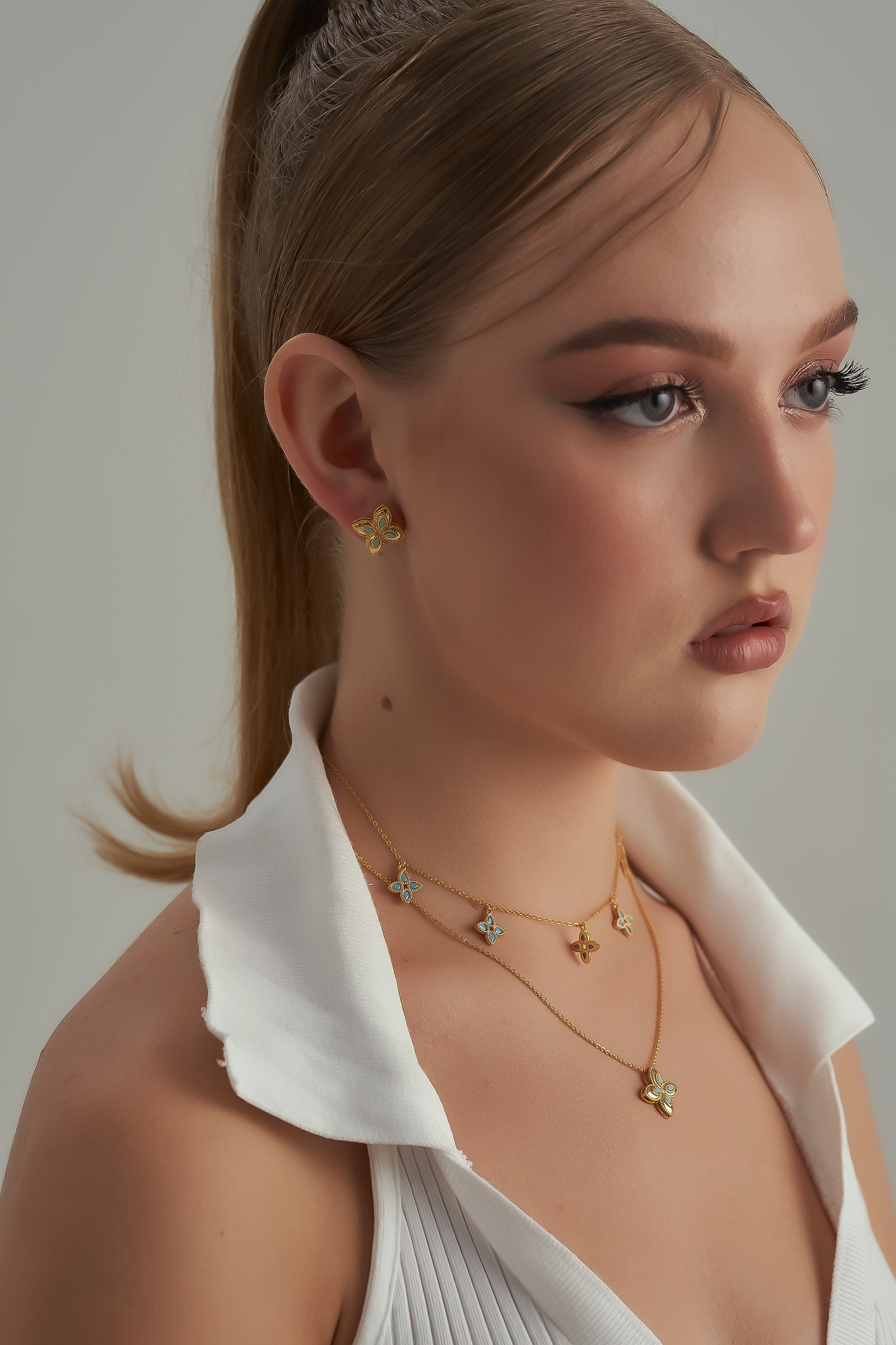 Baby blue van-cleef set