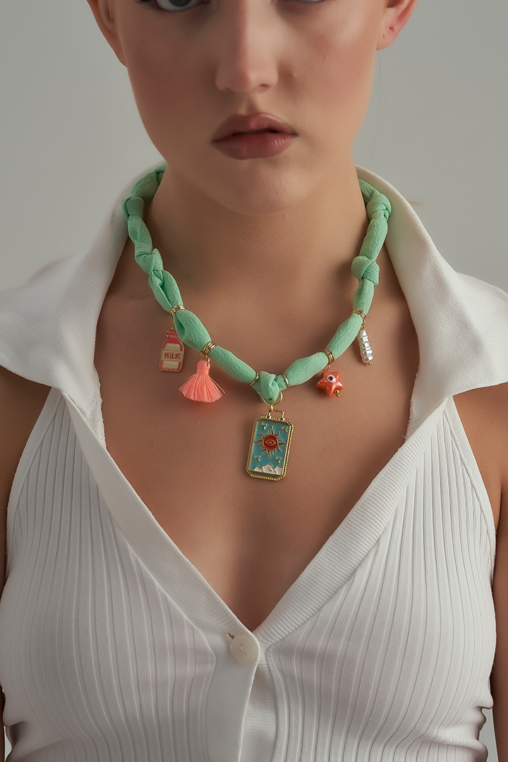 Mint green fabric