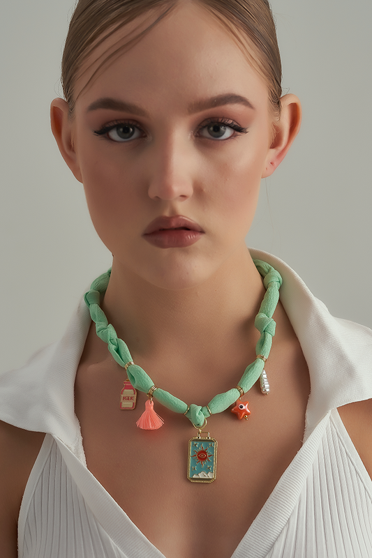 Mint green fabric