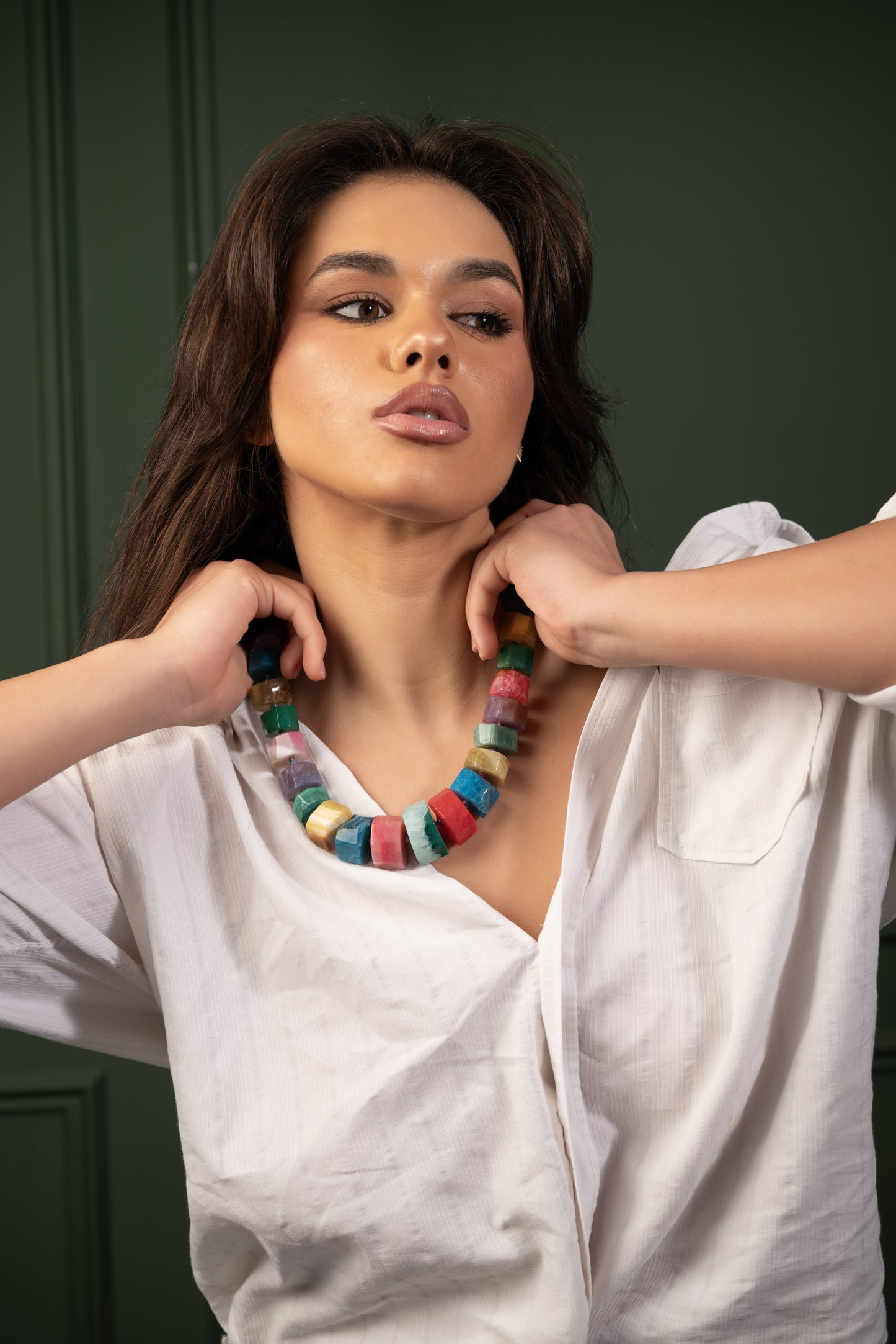 Multicolor chunky chocker