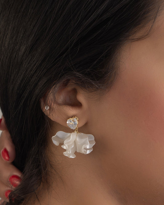 White earrings
