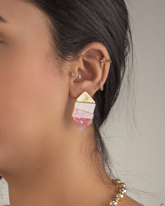 Pink earrings