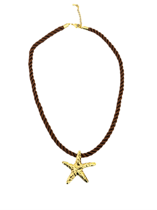 Starfish brown necklace