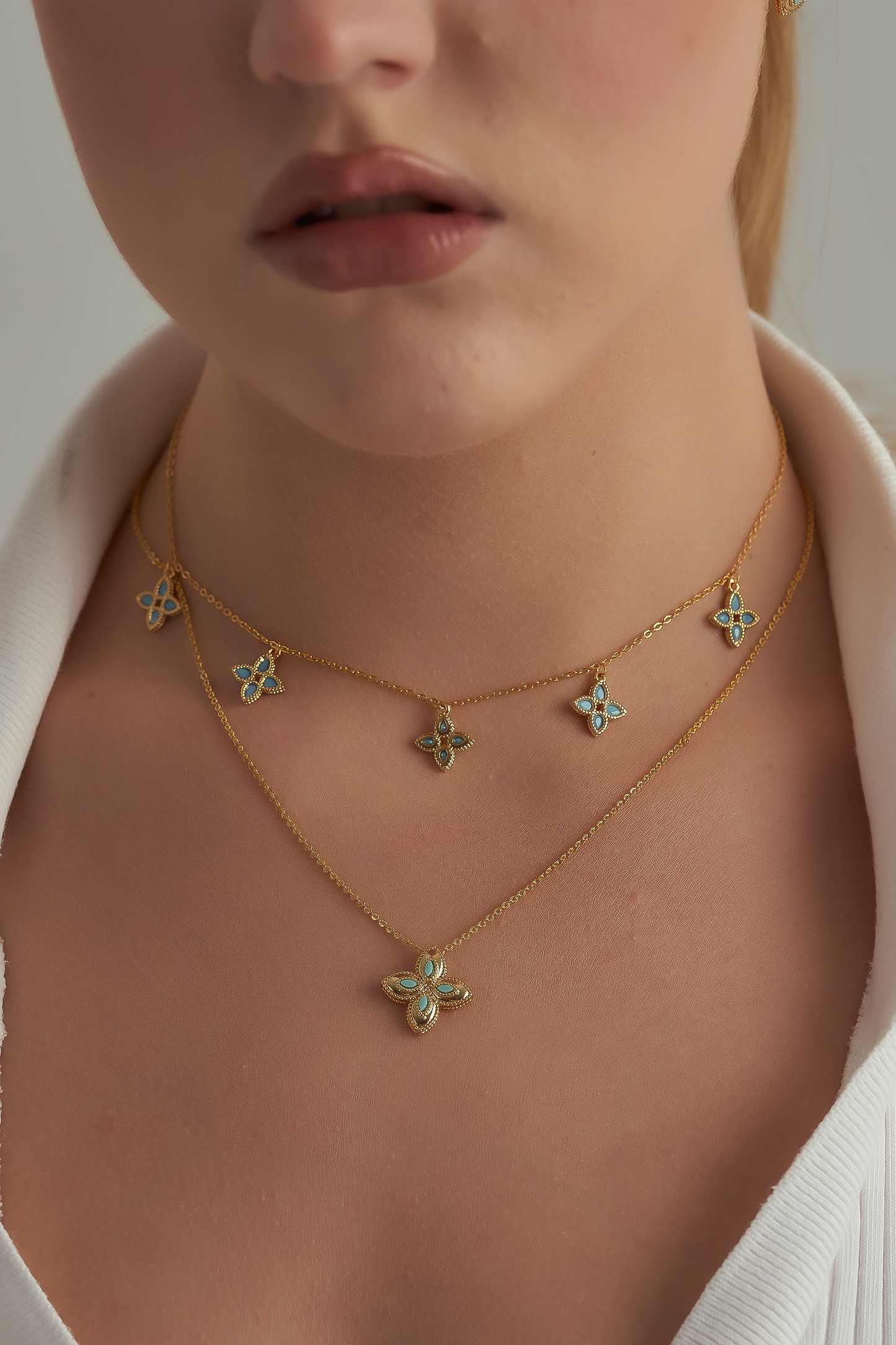 Baby blue van-cleef set