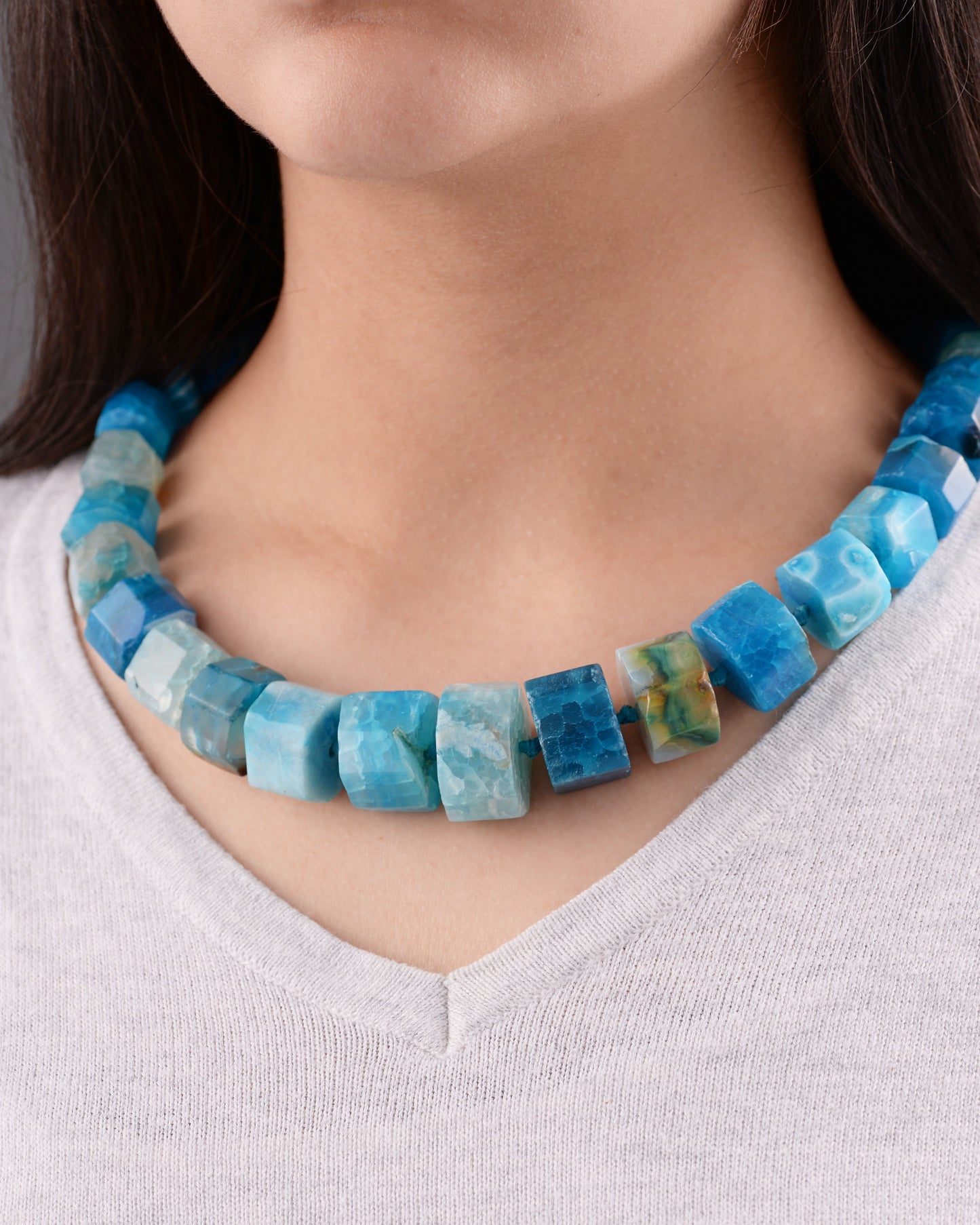 Chunky blue necklace