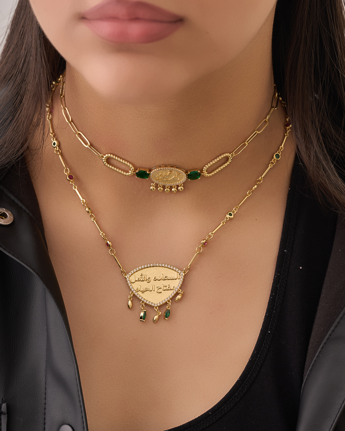 Necklace السعاده و الأمل مفتاح الحياه