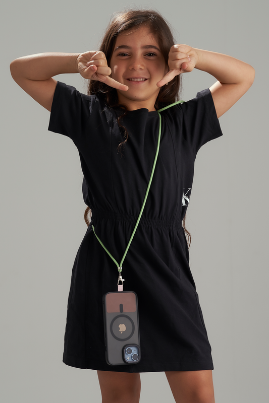 Green kids mobile cord