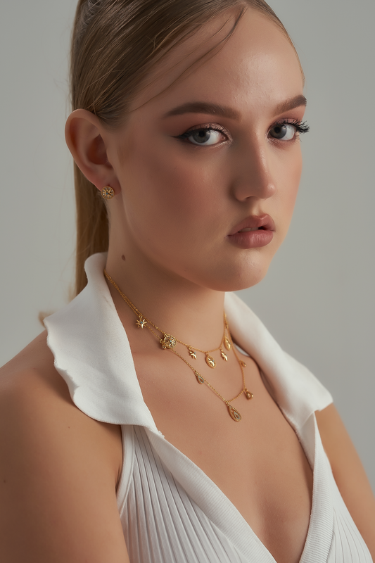 Baby blue necklaces