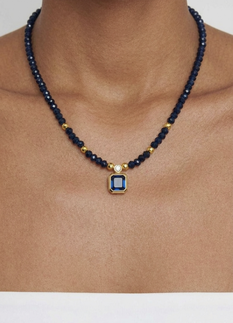 Navy necklace