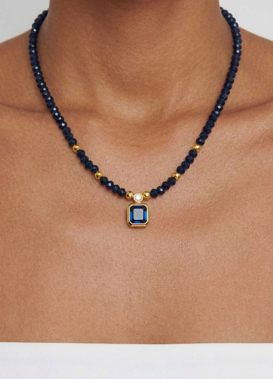 Navy necklace